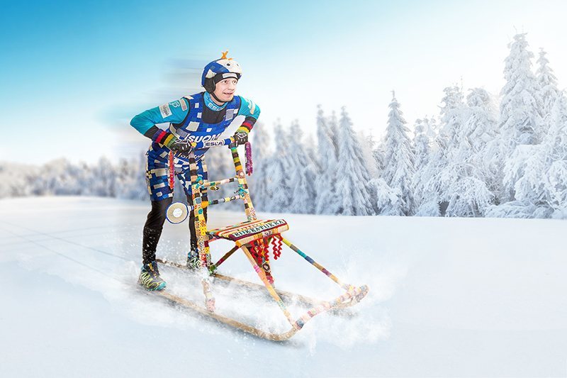 Markku and sled